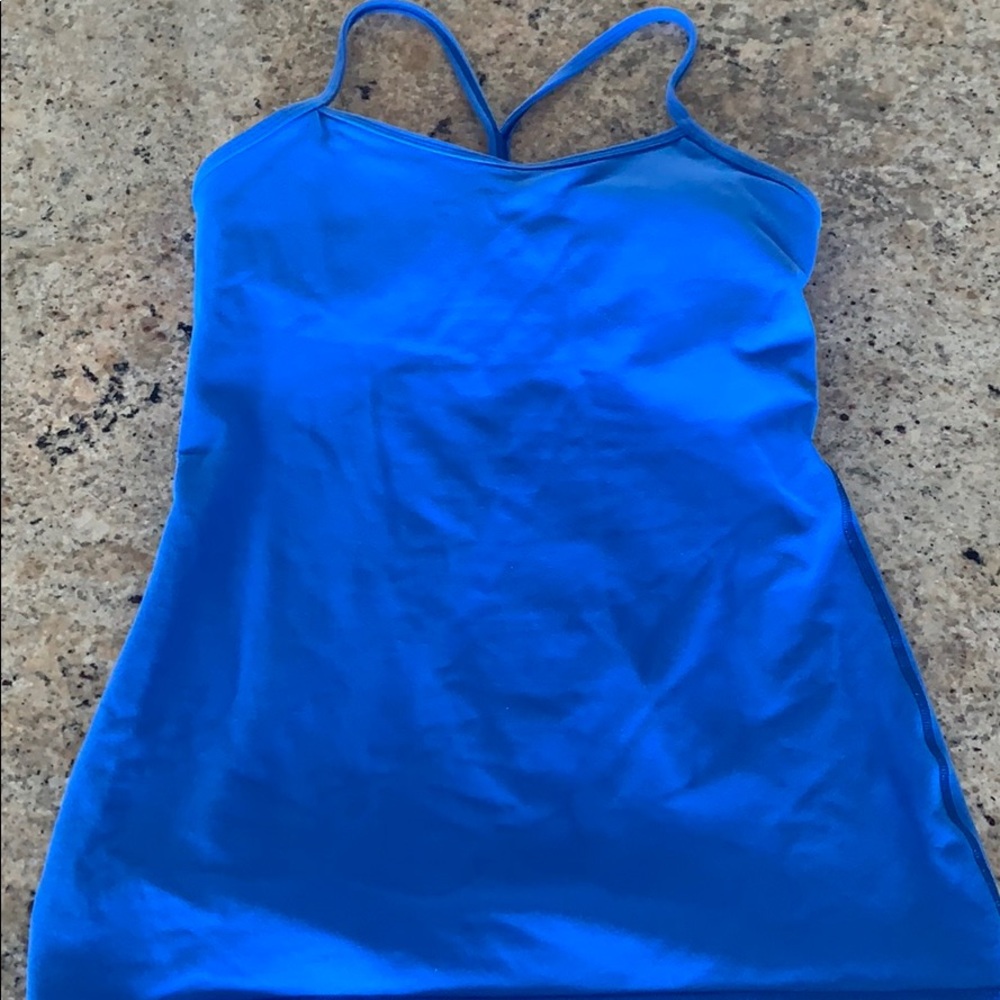 Light Blue Lululemon Power Y Tank